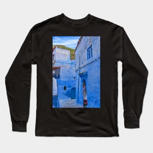 Chefchaouen street , Morocco Long Sleeve T-Shirt